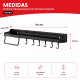 Estante organizador de cocina en metal NEGRO