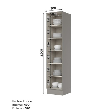 PANELERO TORRE 1 PUERTA ARMARIO MULTIUSO LÍNEA AMERICANA GRIS