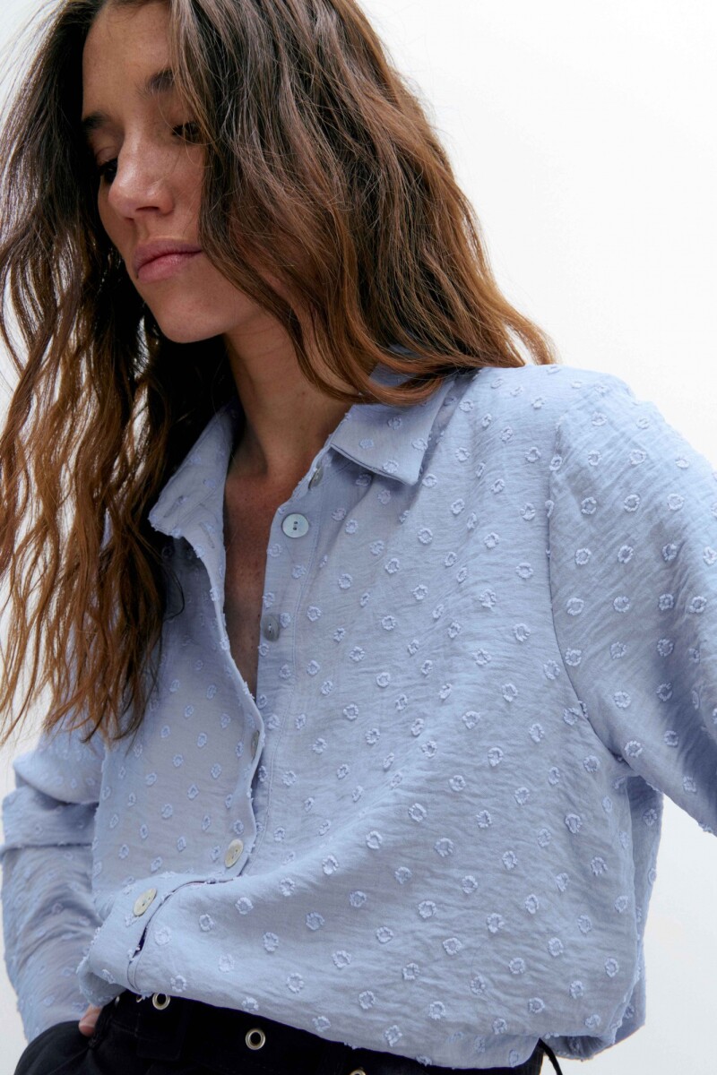 Camisa fantasia celeste