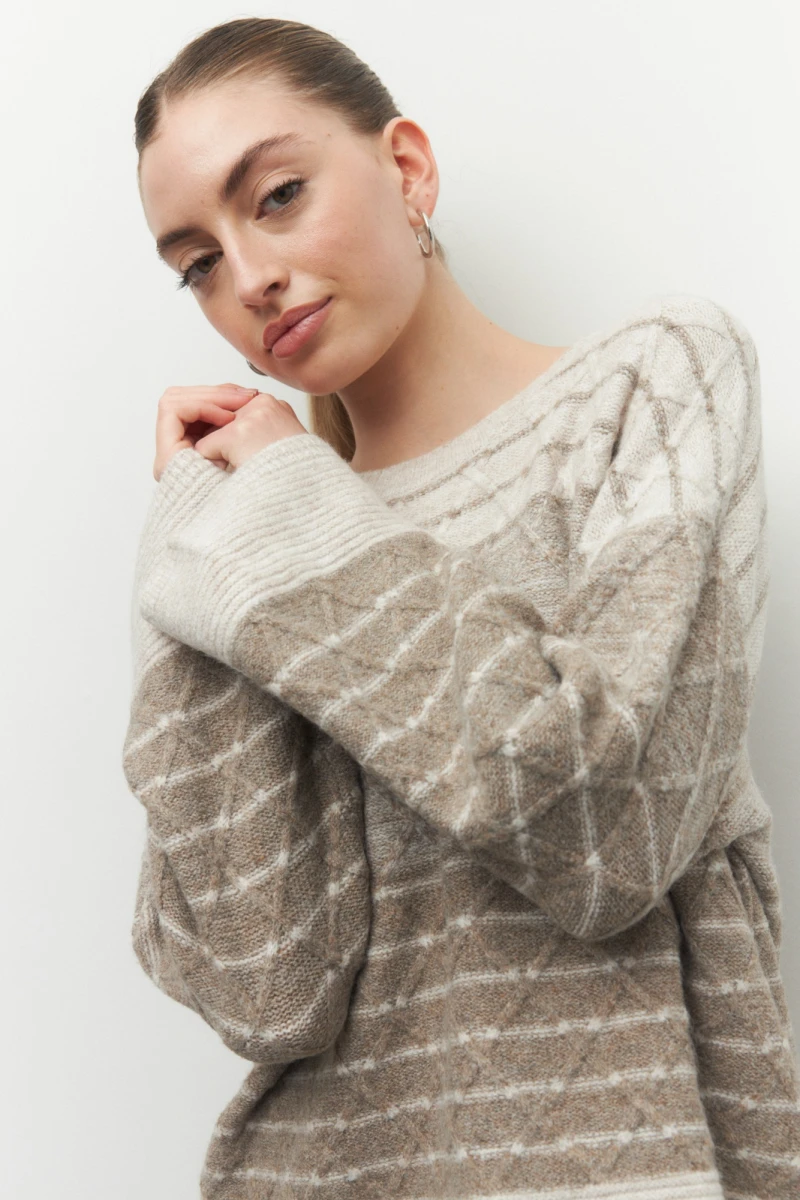 SWEATER MIRNA Beige Melange
