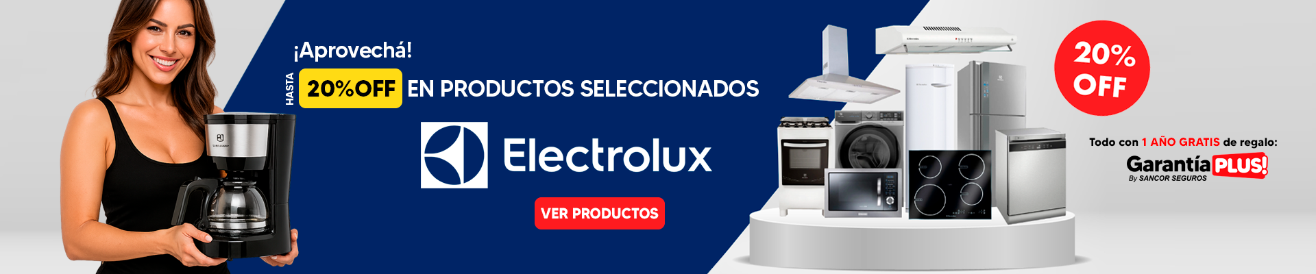 ¡Equipate con Electrolux con hasta 20%OFF!