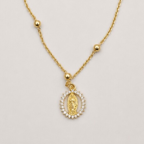Pulsera Virgen Cristal Plata