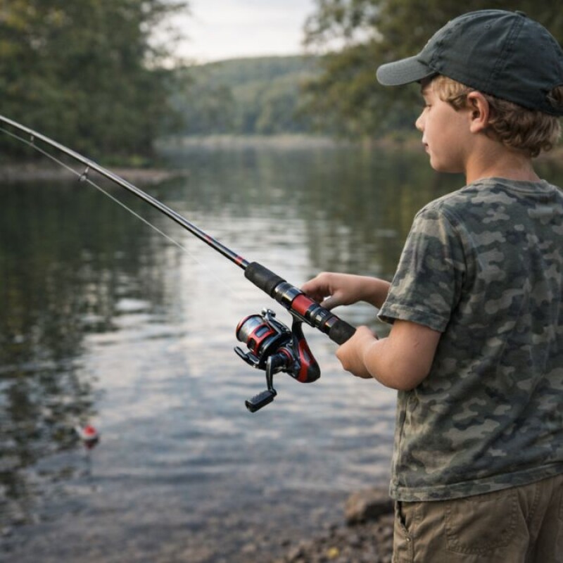 Combo Pesca Niños Caña + Reel + Boya + Tanza + Anzuelos Combo Pesca Niños Caña + Reel + Boya + Tanza + Anzuelos