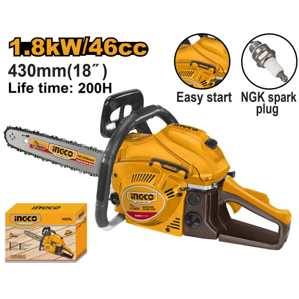 MOTOSIERRA 46 CC 18´´ INGCO GCS5451811 MOTOSIERRA 46 CC 18´´ INGCO GCS5451811