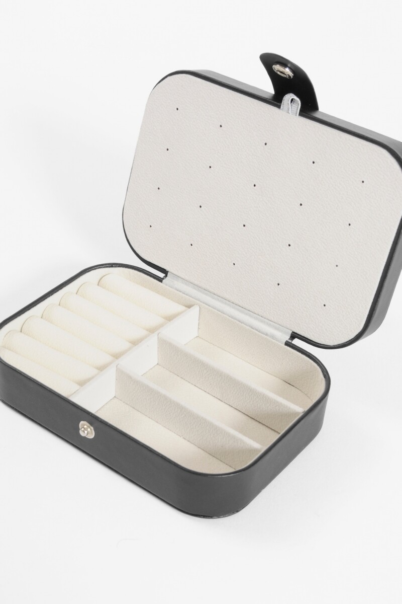 Alhajero organizador rectangular con broche negro