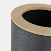 BASURERO PLAST NEGRO/BAMBU 20X26CM Unica