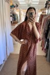 Vestido Manu de seda Tonos naranjas y terracota