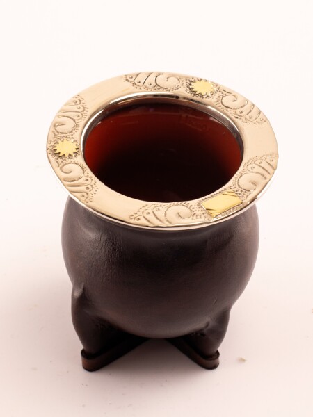 Mate de Alpaca y Bronce Y5 de ceramica