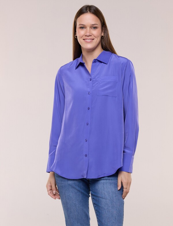 Camisa Saten LAVANDA OSCURO