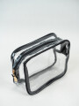 Neceser Transparent Negro