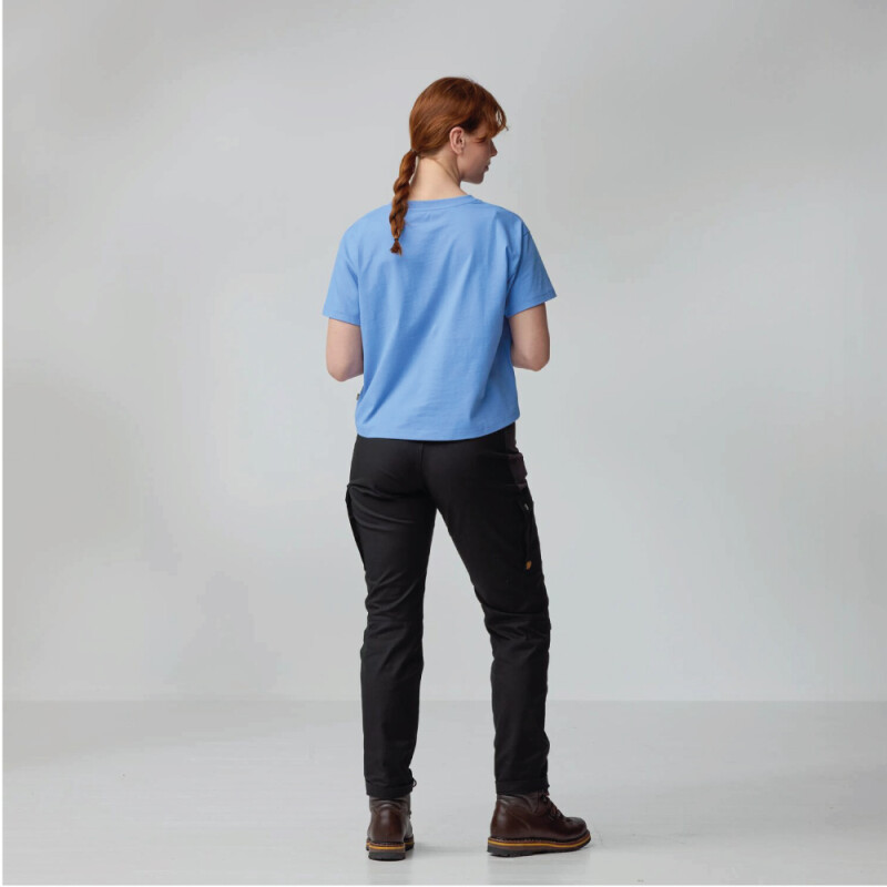 Polo Fjallraven Fjallblomster Logo Mujer Chalk White