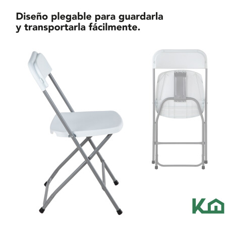 Set por 6 Silla Plastico Reforzada Plegable Eventos Jardin Set por 6 Silla Plastico Reforzada Plegable Eventos Jardin