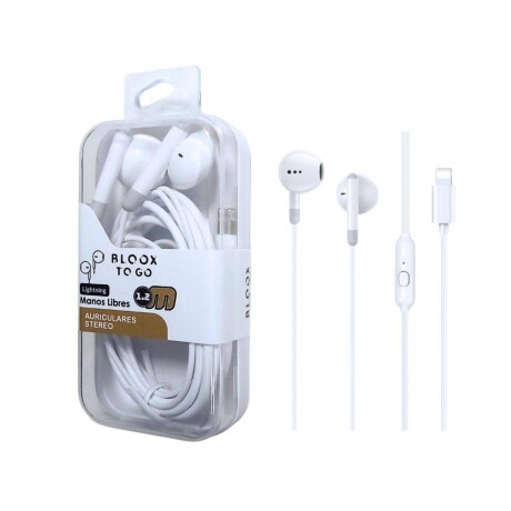 Auriculares Cableados BLOOX To Go Conector Ligthning Manos Libres Auriculares Cableados BLOOX To Go Conector Ligthning Manos Libres