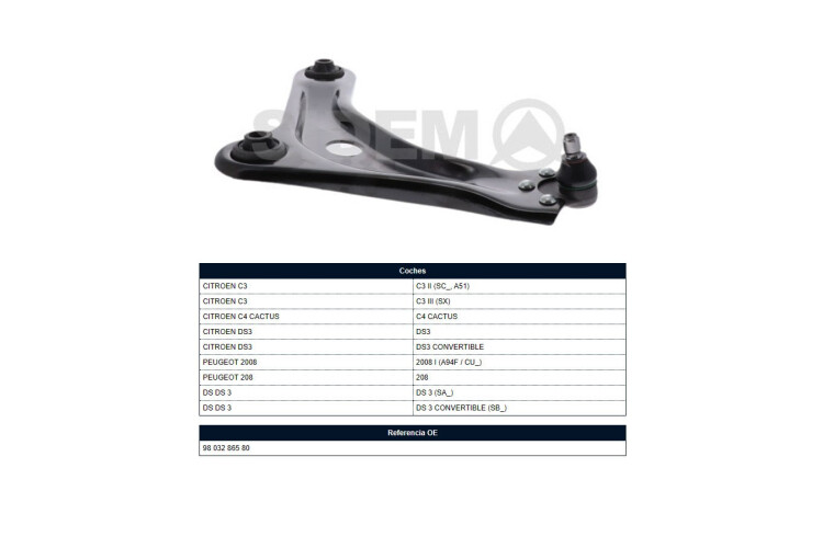 Parilla De Suspension Delantera Kia Picanto 07-08 Izq Parilla De Suspension Delantera Kia Picanto 07-08 Izq