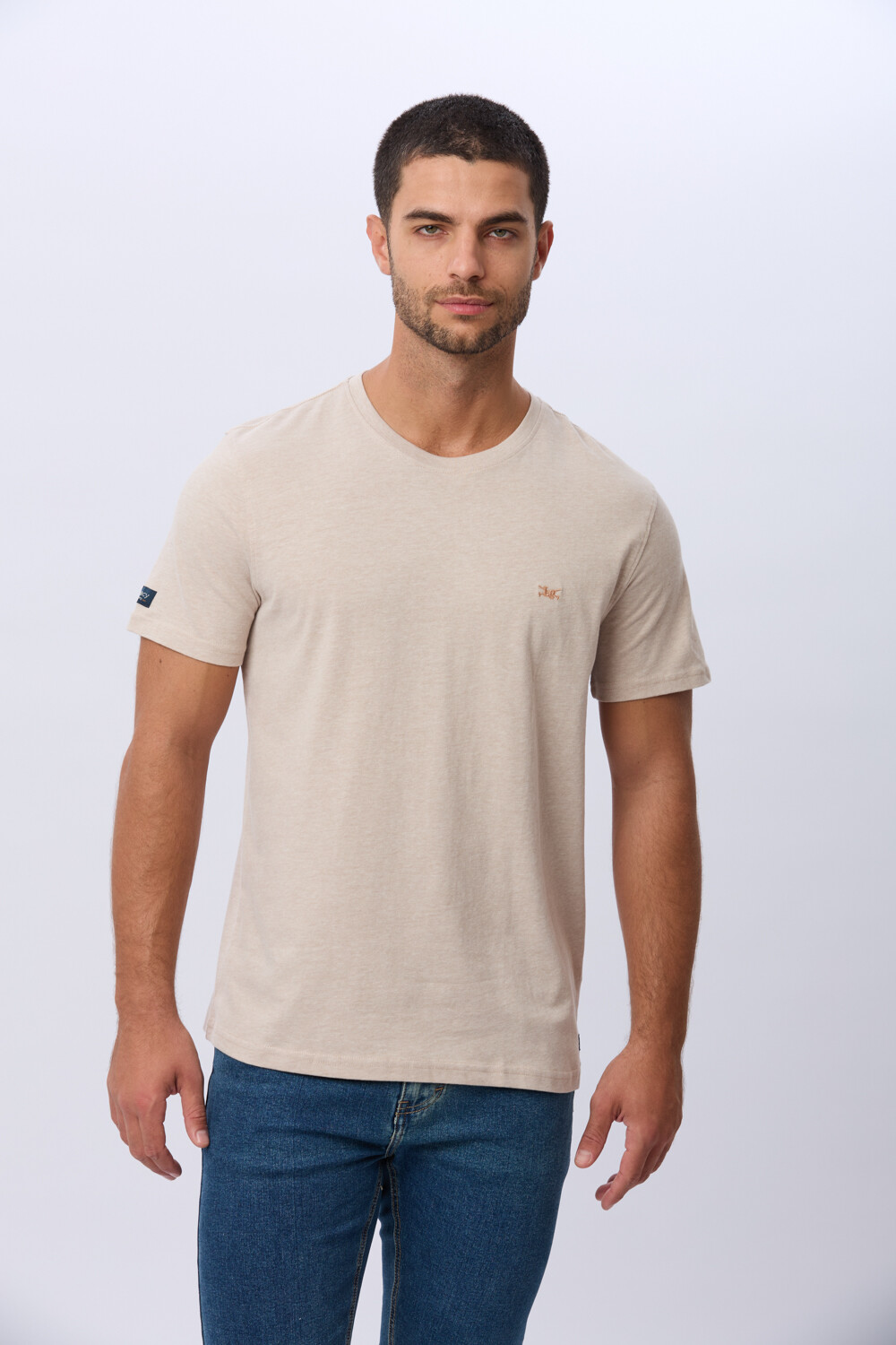 REMERA BÁSICA DE ALGODÓN Beige
