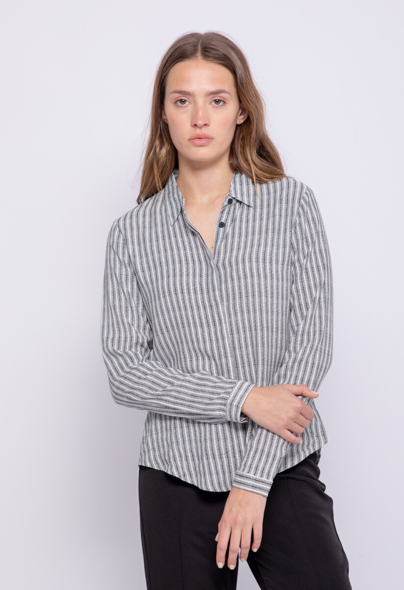 CAMISA GUADALUPE - Negro/Blanco 