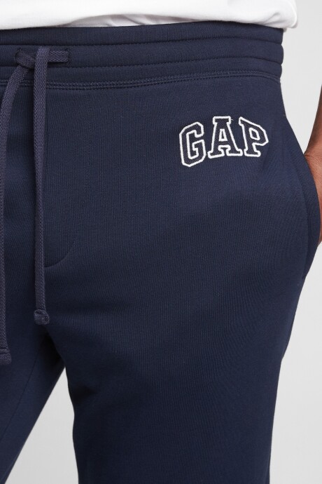 Pantalon Deportivo Con Felpa Logo Gap Hombre Tapestry Navy