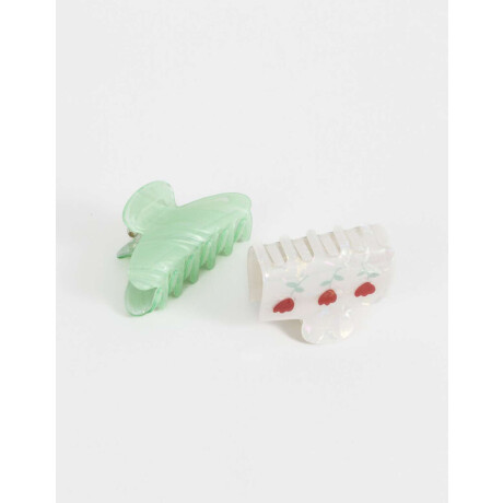 Set De Broches Combinacion Bicolor