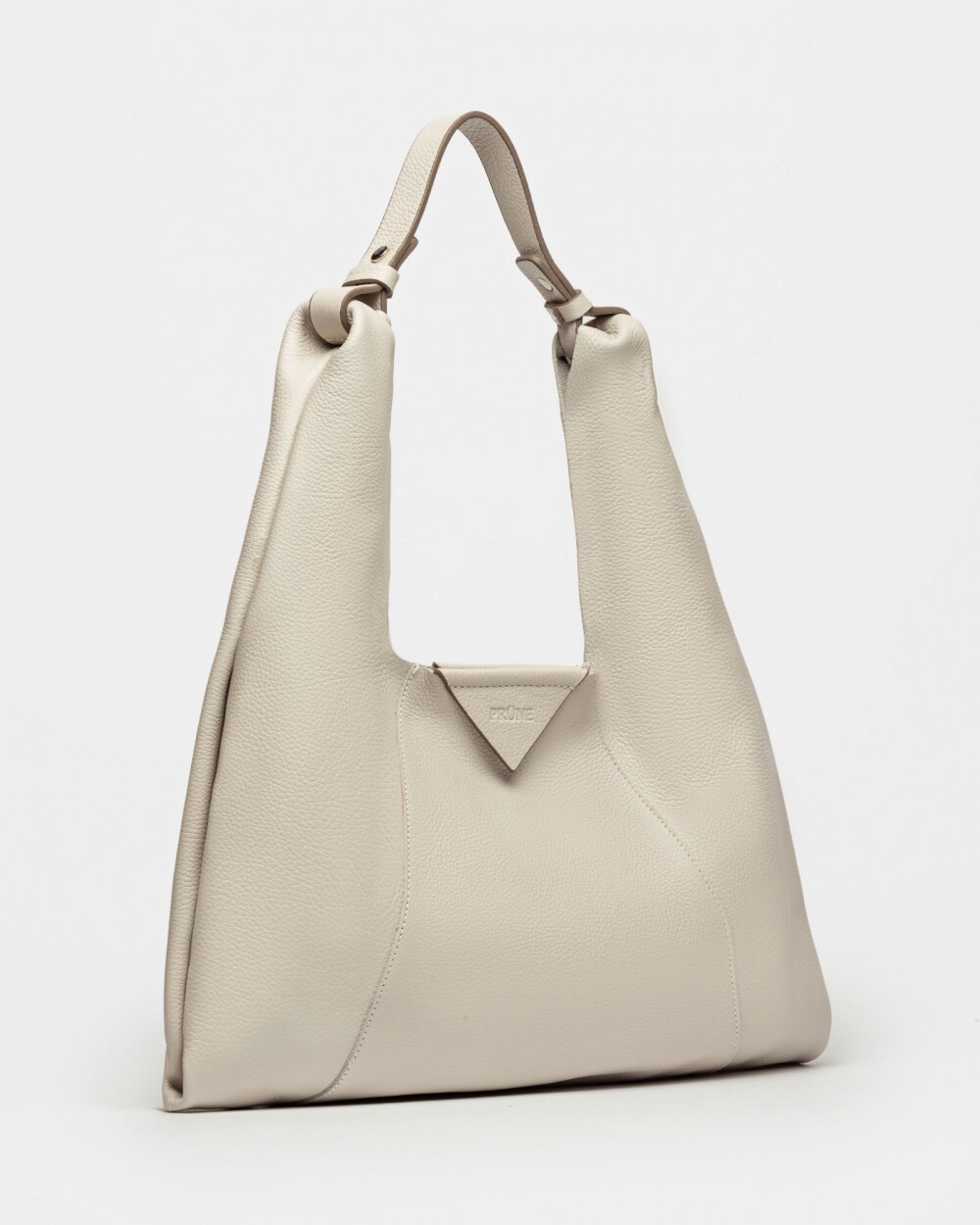 Cartera al hombro The Shopping En Cuero Graneado Natural