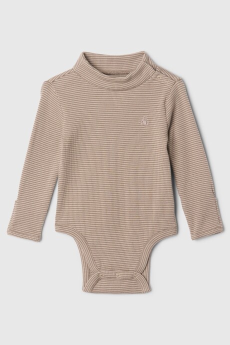 Body Polera Viento Bebé Brown Stripe