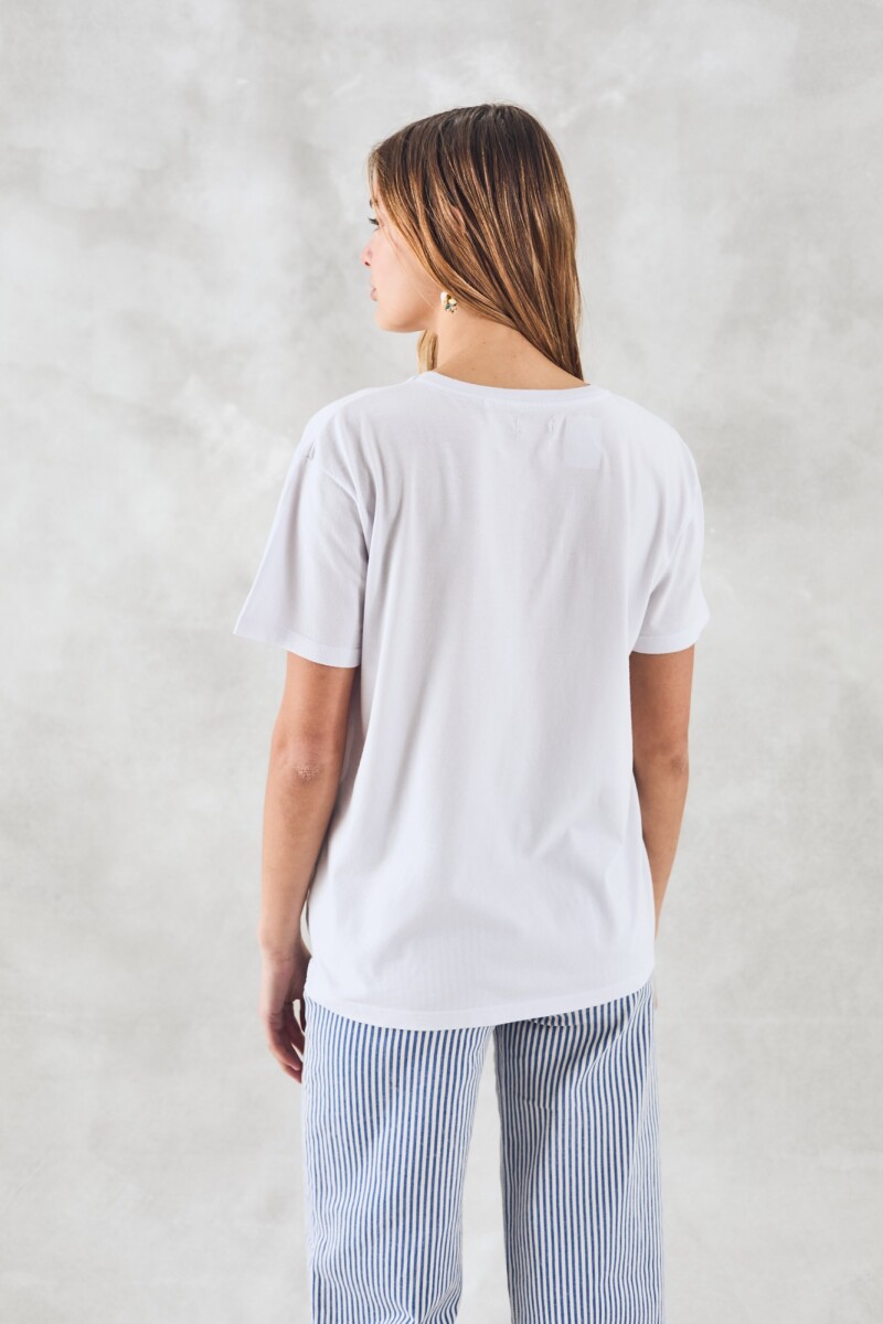 Remerón Oversize Algodon Lavado Blanco