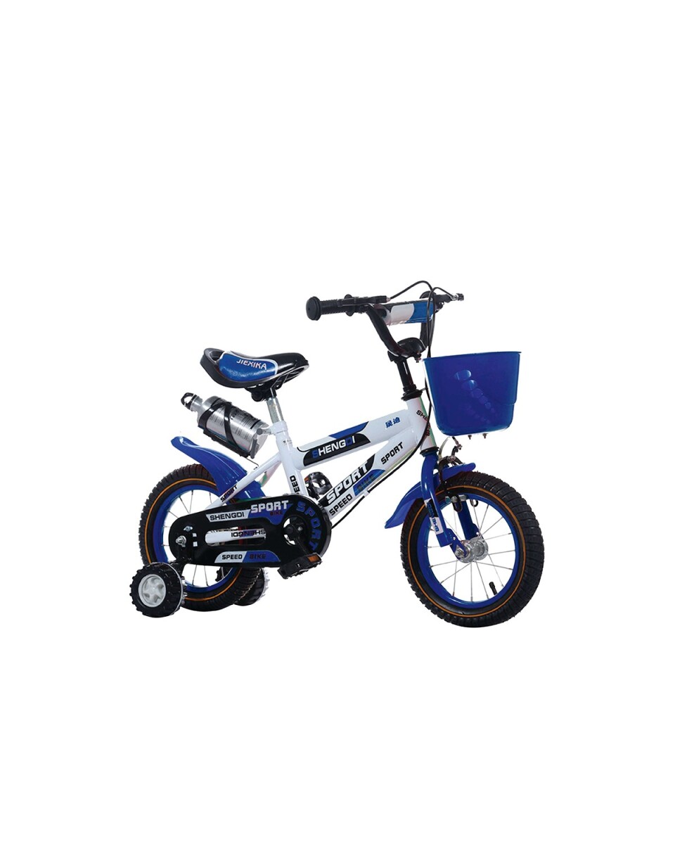 Bicicleta Rodado 12 Con Canasto y Caramañola - Azul 