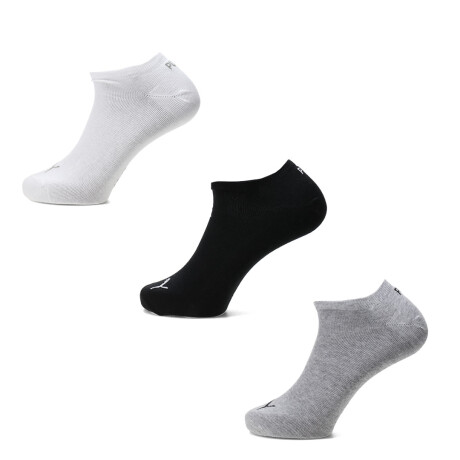 Medias de Hombre Puma Plain Sneaker Socks 3Pares Negro - Blanco - Gris