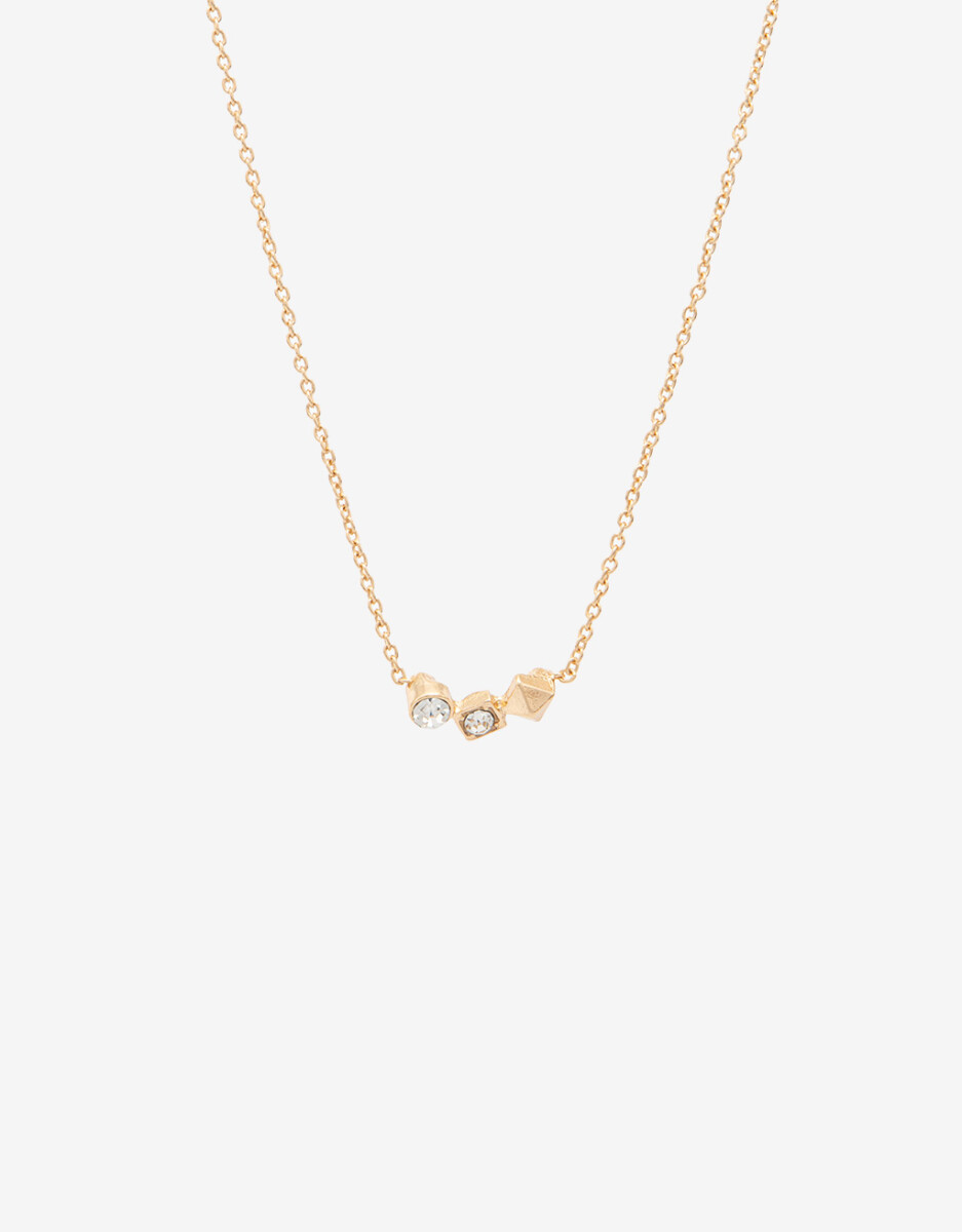 Collar Cadena Con Charm Rectangular 
