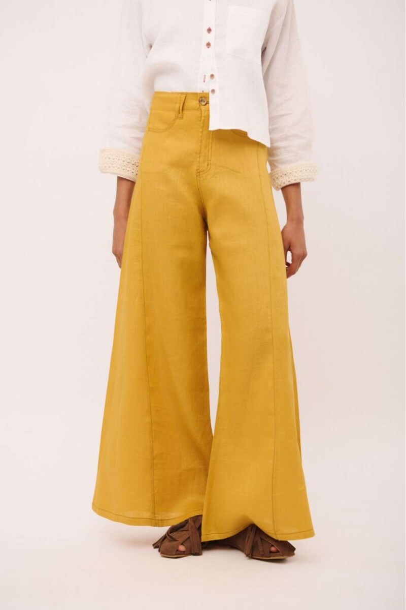 Pantalon Wide Xl Linen Ss26 - Pistacho 