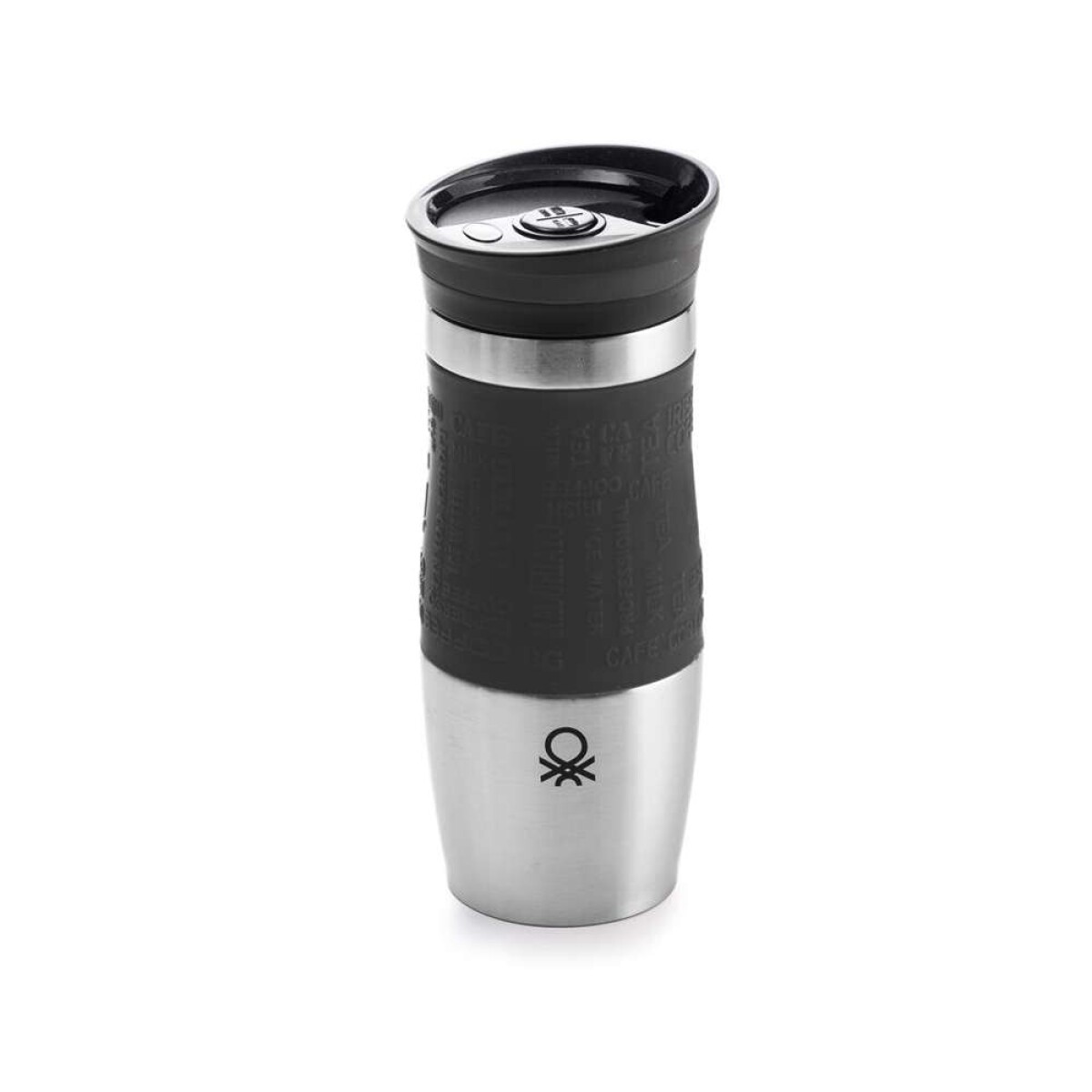 Travel Mug 400Ml Acero Inox Benetton - Blanco/Negro 