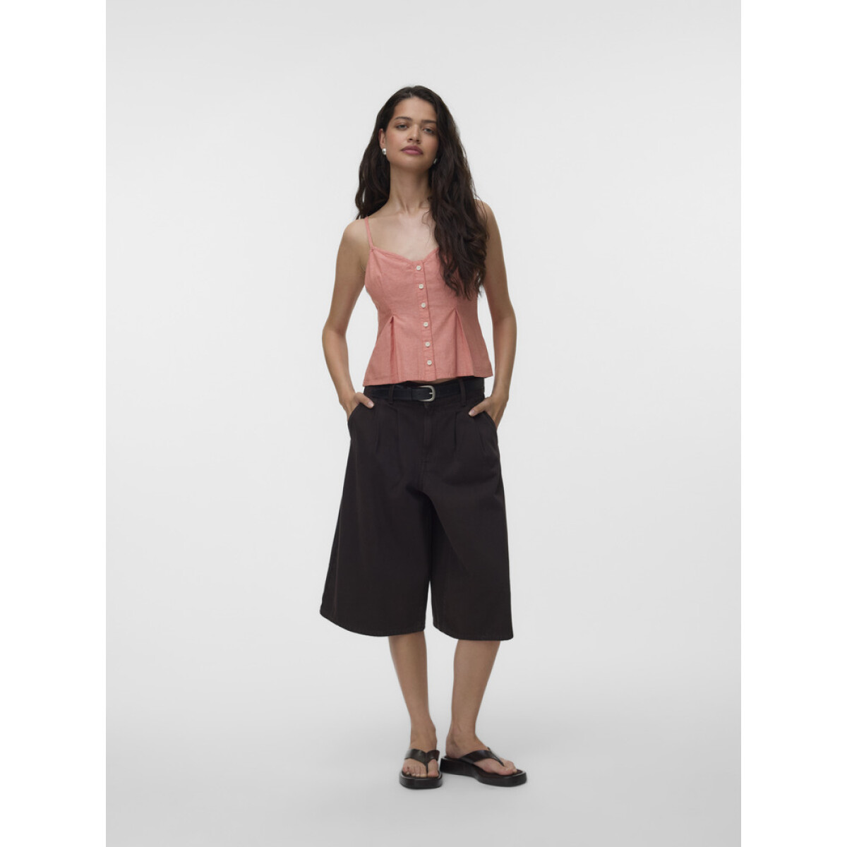 VMNORMA SL CHAMBRAY STRAP TOP - Langoustino 