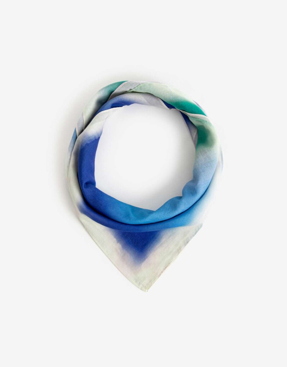 Pañuelo De Raso Con Estampado Ombre - Combinacion Multicolor 