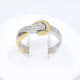 Anillo En Oro 18K De 2 Tonos Y Brillantes . Anillo En Oro 18K De 2 Tonos Y Brillantes .