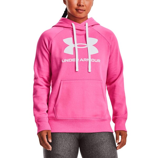 Under Armour Rival Fleece Logo Hoodie Rosado-blanco