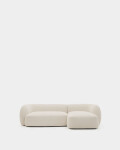 Sofá modular Martina 3 plazas de chenilla con chaise longue derecho color crudo 287 cm Sofá modular Martina 3 plazas de chenilla con chaise longue derecho color crudo 287 cm