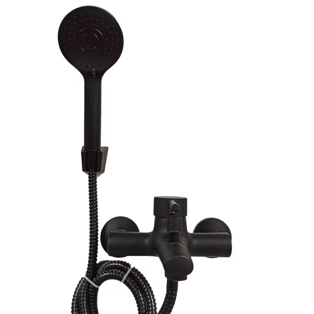 Grifería de ducha Monocomando exterior con transferencia Milano Negro Mate Grifería De Ducha Monocomando Exterior Con Transferencia Milano Negro Mate