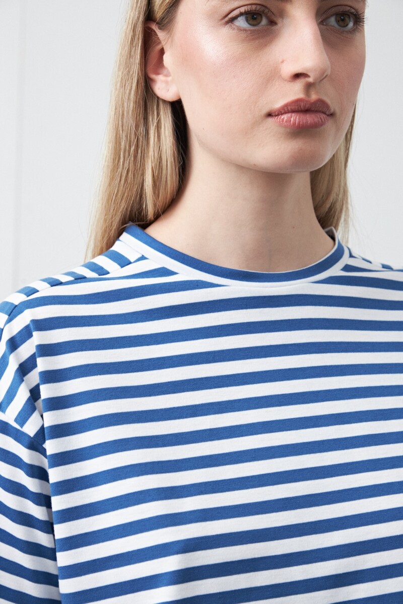 REMERA FUKUSHIMA Blanco/Azul