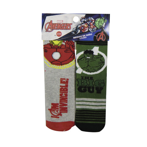 Pack x 2 Medias Infantiles Talle 19/30 Avengers