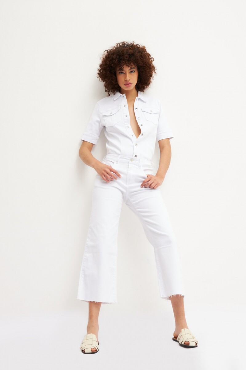 Jean cropped Alanis - blanco 