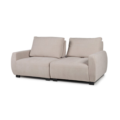 Sofá Carino (Retráctil) - Tela Microfibra - 2 cuerpos Kruger 02-152 (Beige)