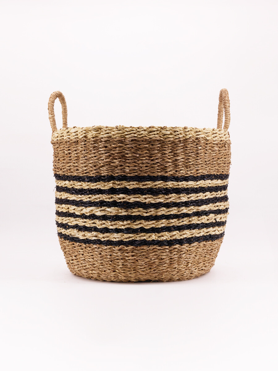 CANASTO RAYAS CON ASAS - MARRON 