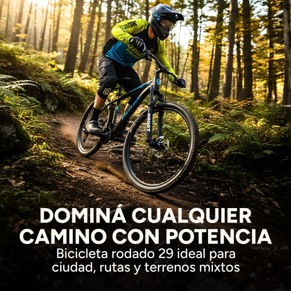 Bicicleta Jook Montaña Rod 29 Freno Disco 21 Velocid Shimano Color Negro Azul