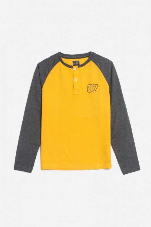 Remera m/l manga ranglán AMARILLO