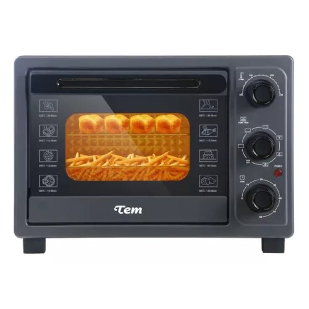 Horno Electrico Y Freidora Sin Aceite Tem 28 Lts 