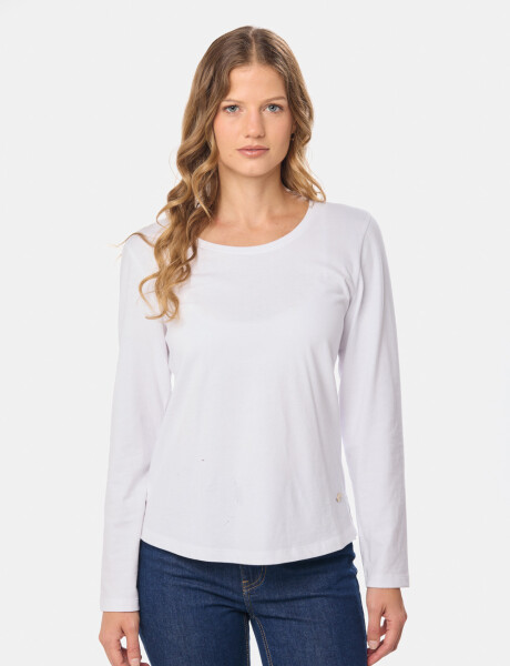 REMERA LISA MANGA LARGA Blanco
