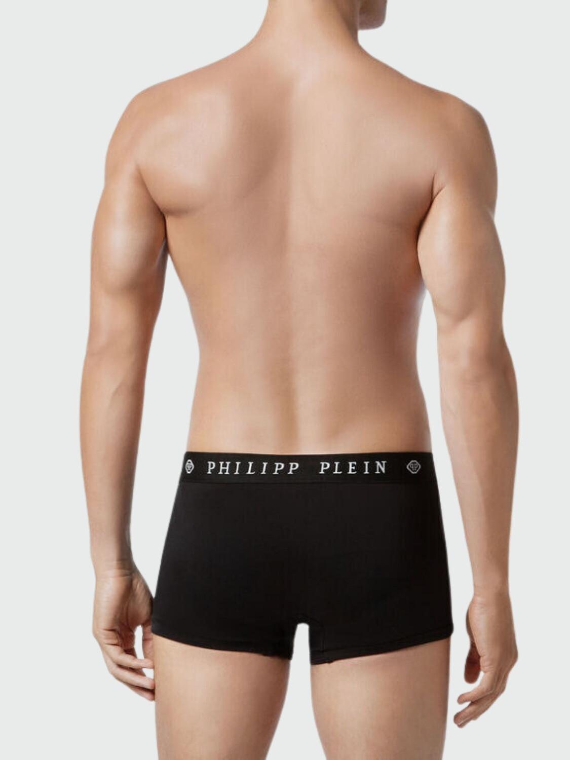 PHILIPP PLEIN - bóxer negro con diseño de calavera Negro