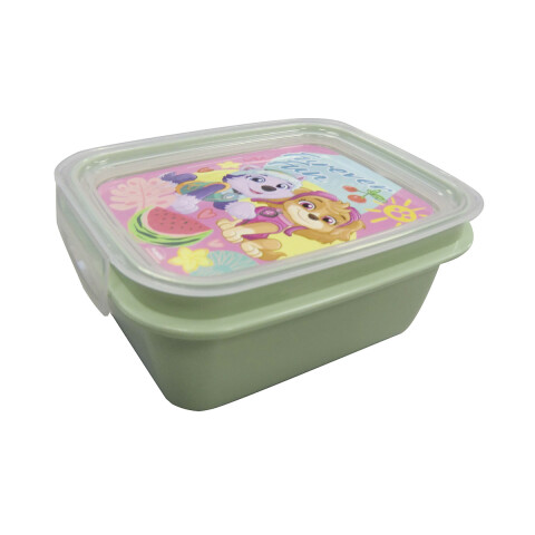 Pote Plástico Paw Patrol Con Traba y División 850 ml VERDE AGUA