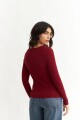 Sweater escote corazón BORDO