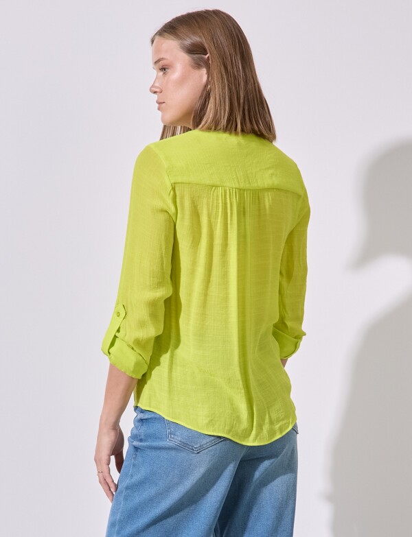 Blusa Nudo Botones AMARILLO