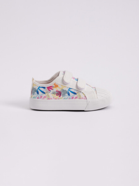 Zapatilla con velcro Blanco